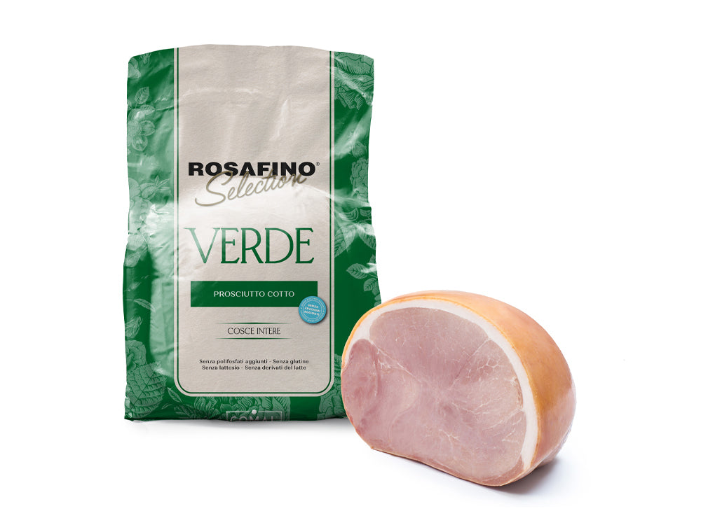 PROSCIUTTO  COTTO ROSAFINO VERDE META' S/V 4 KG CIRCA