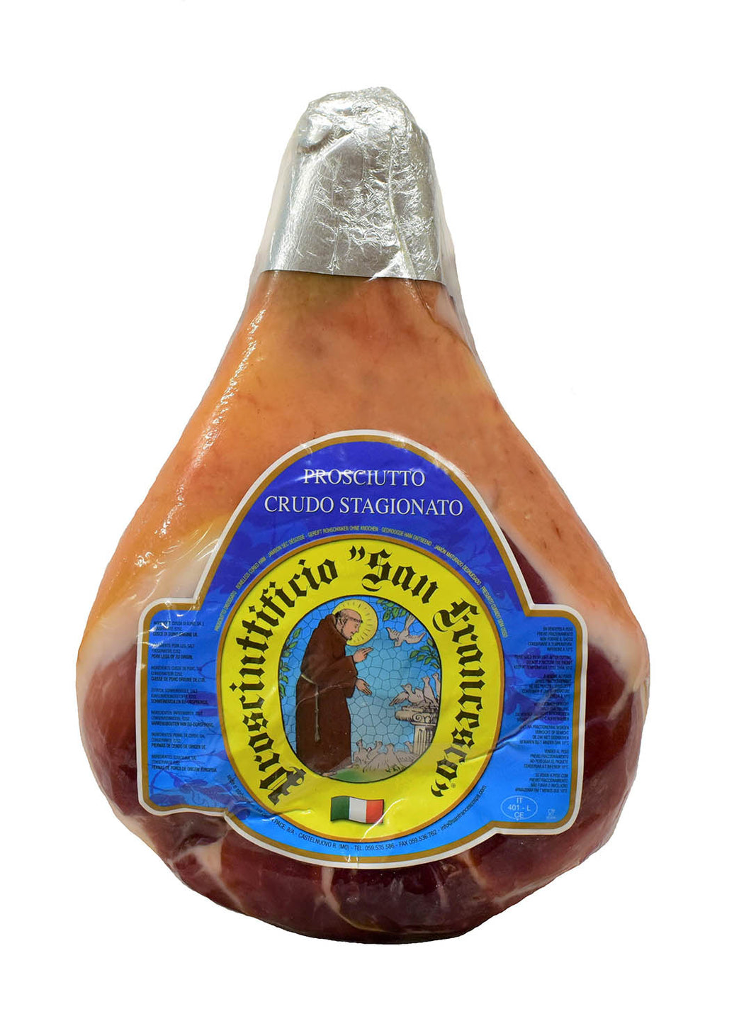 PROSCIUTTO CRUDO STAGIONATO PRESSATO ASSISI 7 KG CIRCA
